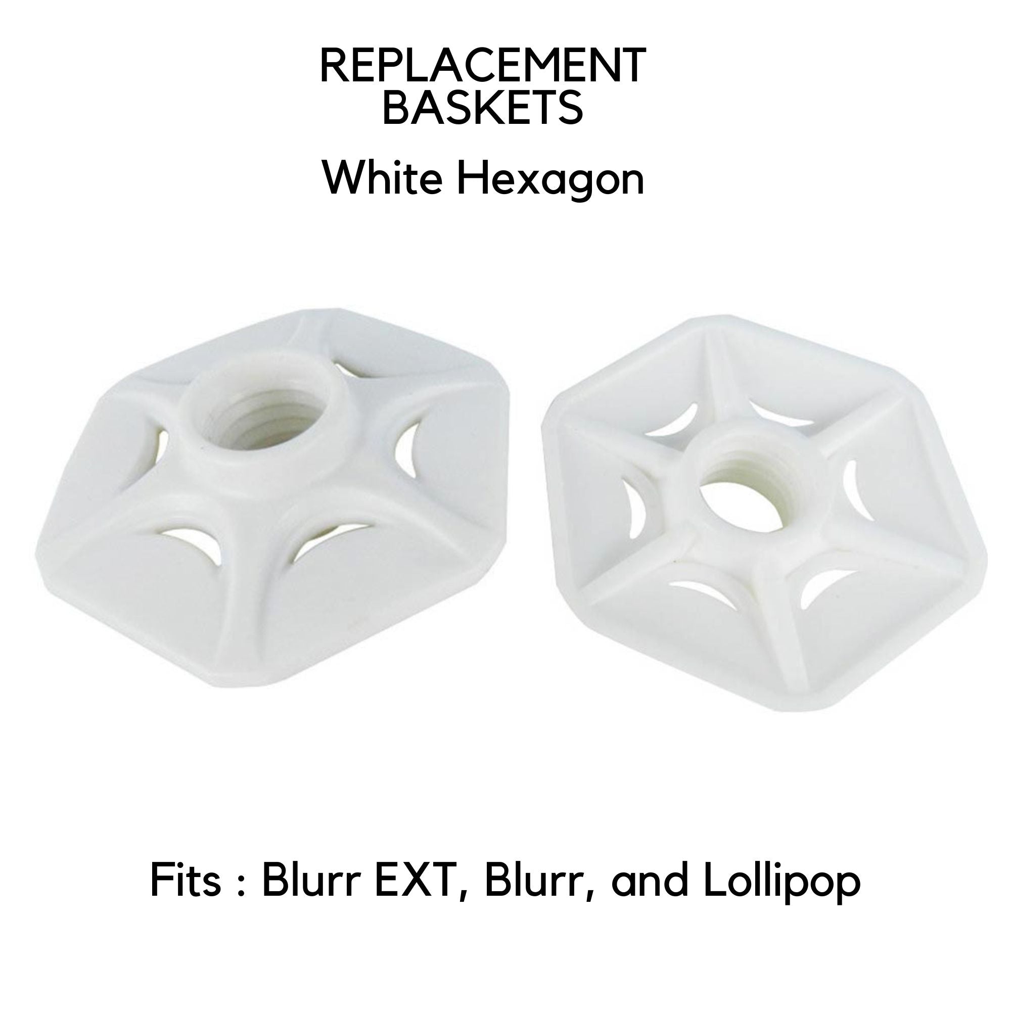 Hexagon Basket - White - ZiplineSki