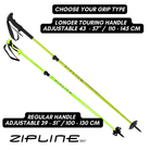 MRDW Collection - Zipline Blurr EXT - Adjustable Graphite Composite Ski Poles - ZiplineSki