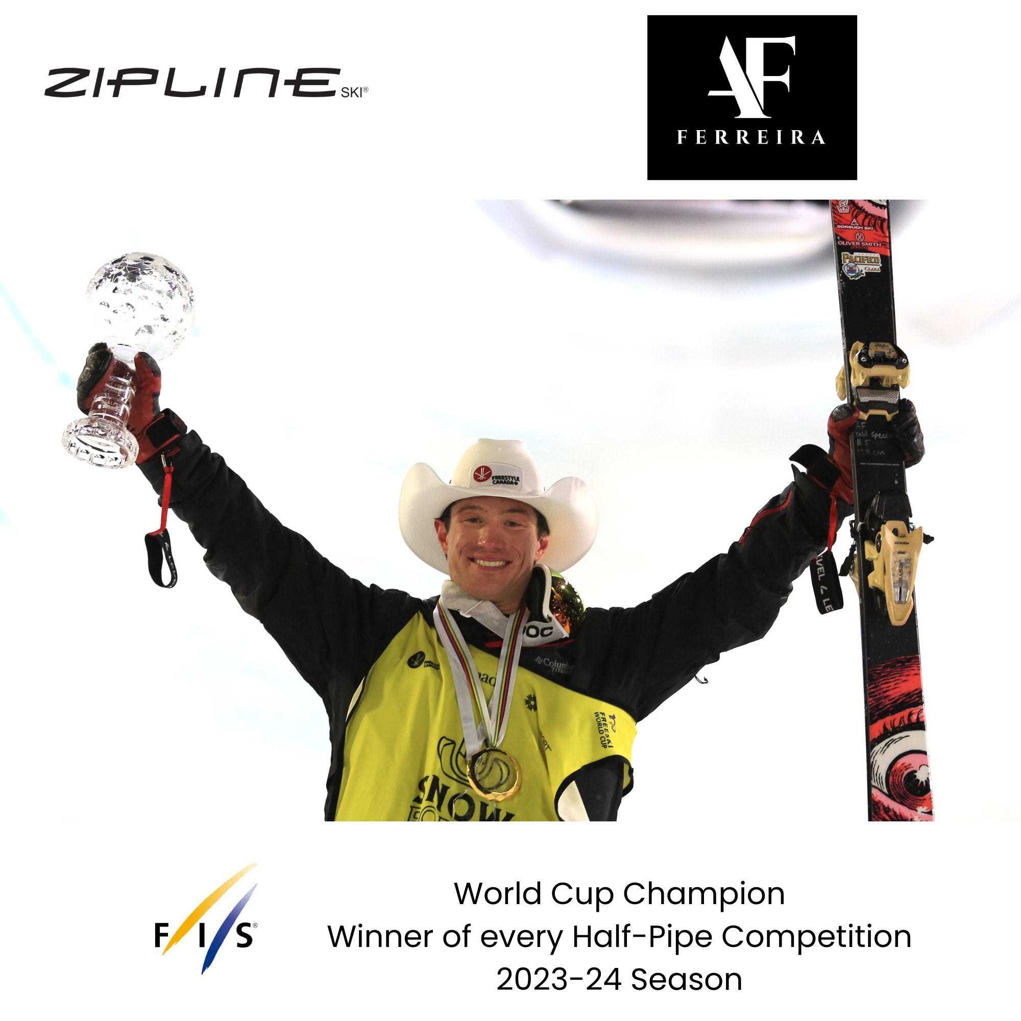 Zipline Hex Carbon 16.0K - Alex Ferreira Signature Poles - ZiplineSki