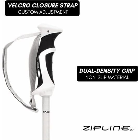 Zipline Podium 14.0 Graphite Kevlar Hybrid Ski Poles - ZiplineSki