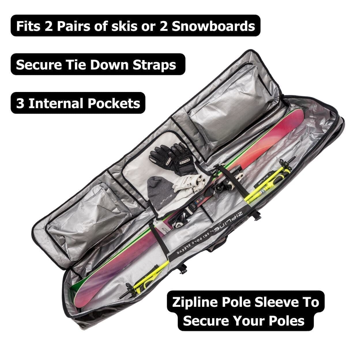 Mochila para botas de esquí Zipline World Cup - Equipaje impermeable para  esquí y snowboard